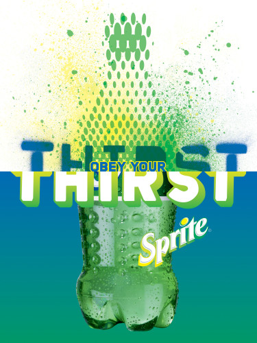 Sprite posters and Times Square billboard