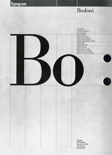Typogram Bodoni