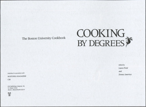 Cooking by Degrees: The Boston University Cookbook
