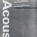 Acoustics and the Open Plan