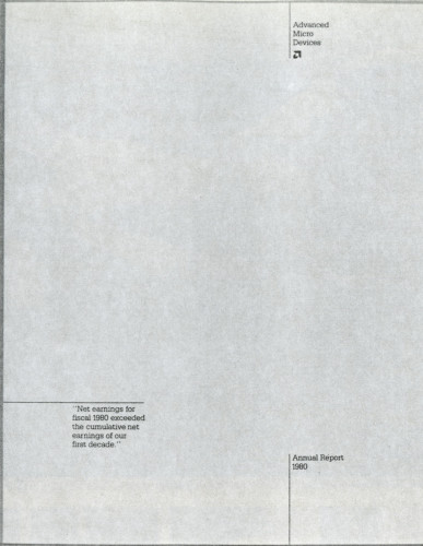 Advanced Micro Devices Annual Report 1980