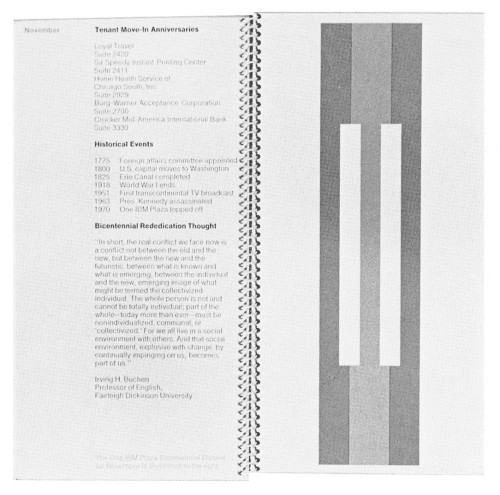 Bicentennial Tenant Calendar