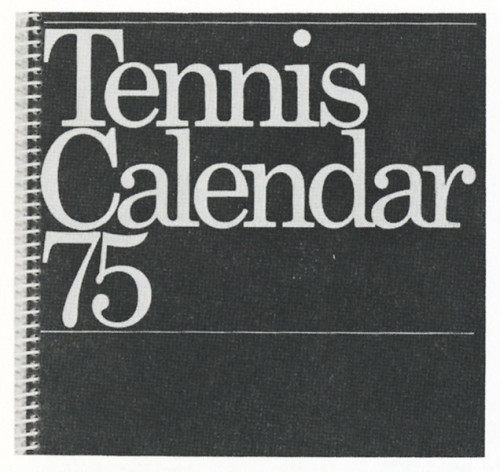 Tennis Calendar 75, desk diary