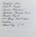 Keith W. Uncapher Address\, brochure