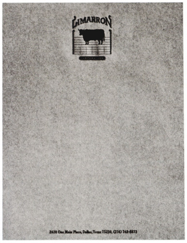Cimarron, stationery