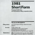 Federal Income Tax Return Forms 1981