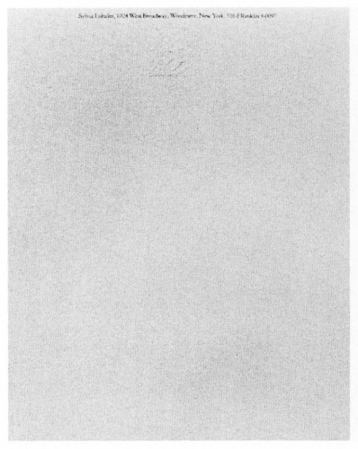 Sylvia Lubalin, stationery