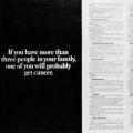 "If you have more than three people in your family..."