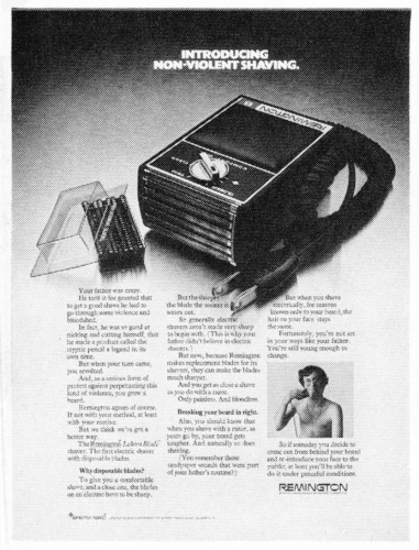 “Introducing non-violent shaving."