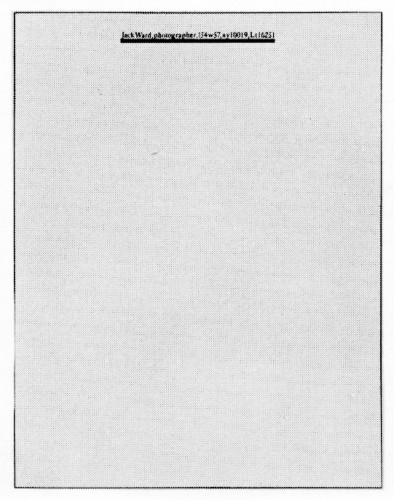 Jack Ward, photographer stationery