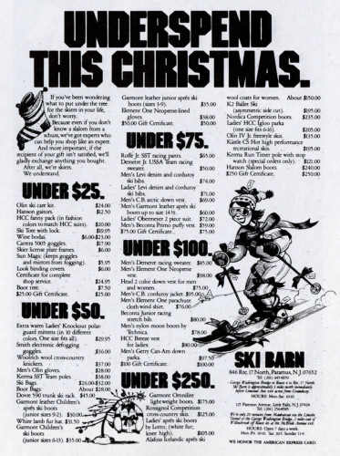 Underspend This Christmas