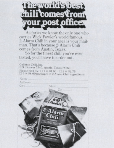 “The world’s best chili…”