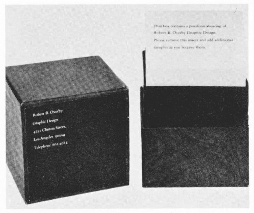 Robert R. Overby portfolio kit