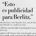 “Esto es publicidad para Berlitz”
