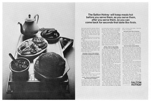 The Salton Hotray will keep meals hot before you serve them…