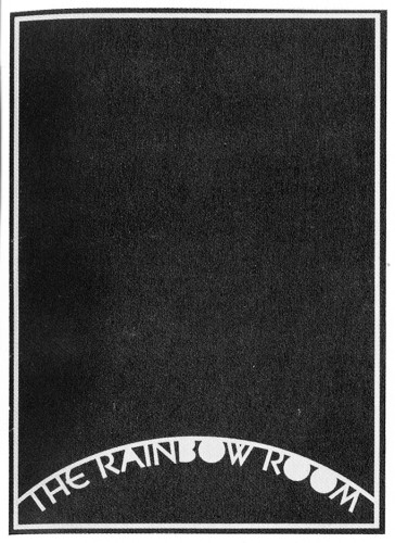 The Rainbow Room, menu