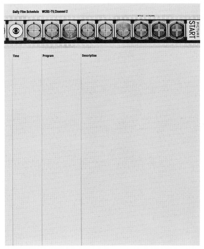 Daily Film Schedule, letterhead