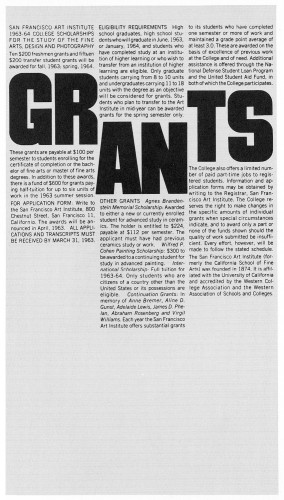Grants, announcement
