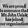 John Usiak, proof-mat as business card