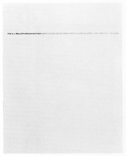 The S.J. Miller Organization, letterhead, stationery