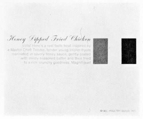 Honey Dipped Fried Chicken, menu tab