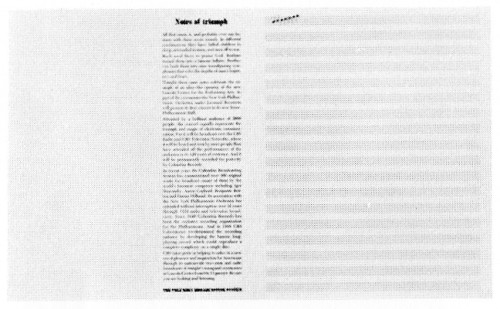 “Notes of triumph”