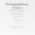 The Pennsylvania German Fraktur of The Free Library of Philadelphia