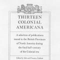 Thirteen Colonial Americana