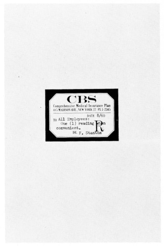 CBS Comprehensive Medical Plan, booklet