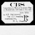 CBS Comprehensive Medical Plan, booklet