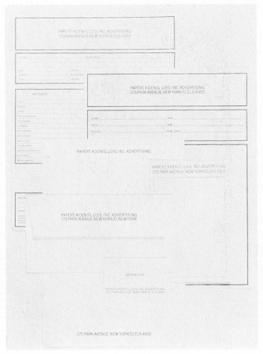 Papert, Koenig, Lois, Inc., stationery