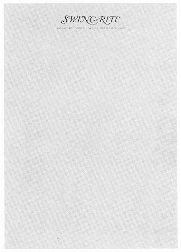 Swing-Rite, letterhead