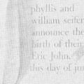 Eric John, birth announcement
