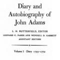 Diary and Autobiography of John Adams
