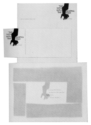 The Man With the Golden Arm, stationery, invitation, program