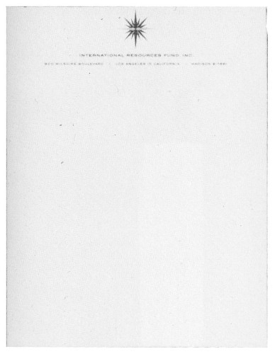 International Resources Fund, Inc., letterhead
