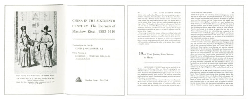 China in the Sixteenth Century: The Journals of Matthew Ricci, 1583–1610