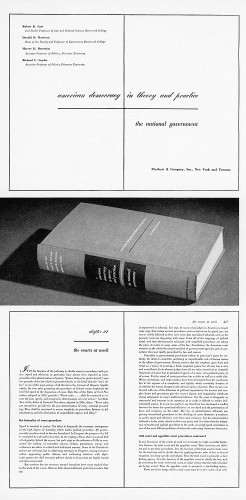 American Democracy in Theory and Practice. The National Government