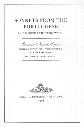 Sonnets from the Portuguese