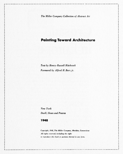 Painting Toward Architecture