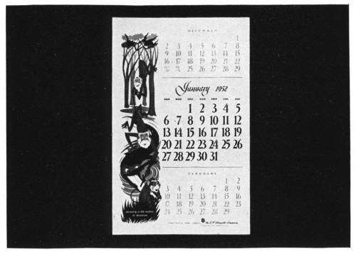 The E.F. Schmidt Calendar 1952