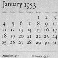 Tri-Arts Press 1953 Calendar