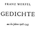Gedichte aus den Jahren 1908–1945