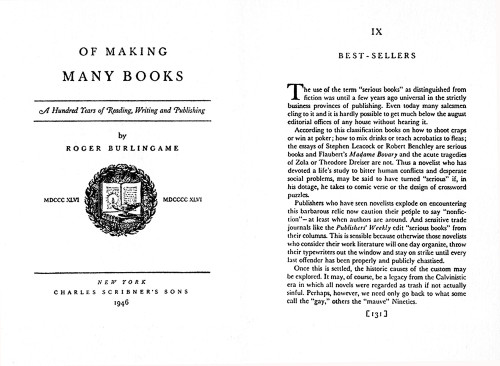 Of Making Many Books, A Hundred Years of Reading, Writing and Publishing