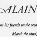To Alain White