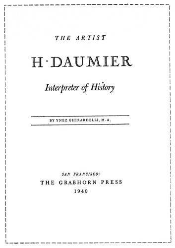 The Artist, H. Daumier, Interpreter of History
