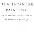 Ten Japanese Paintings in the Museum of Fine Arts, Boston