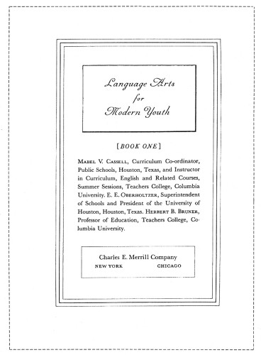 Language Arts for Modern Youth