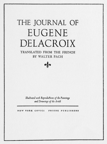 The Journal of Eugene Delacroix