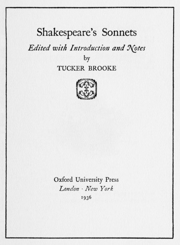 Shakespeare’s Sonnets